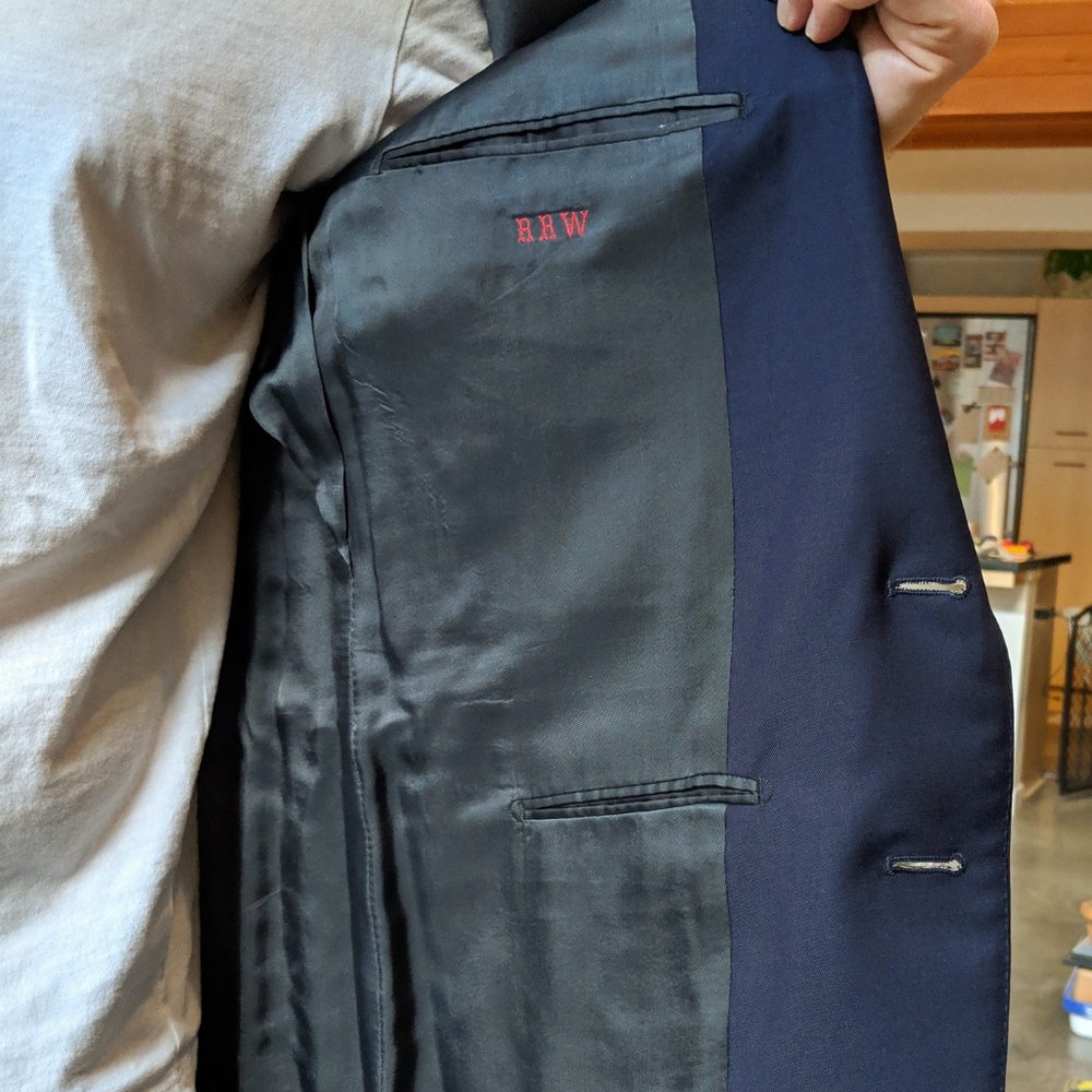 Dunhill Navy Sport Coat 42R - Picture 6 of 8